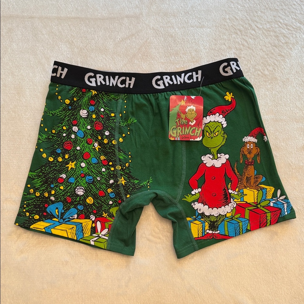 Dr. Seuss Grinch Xmas Boxer Briefs, M